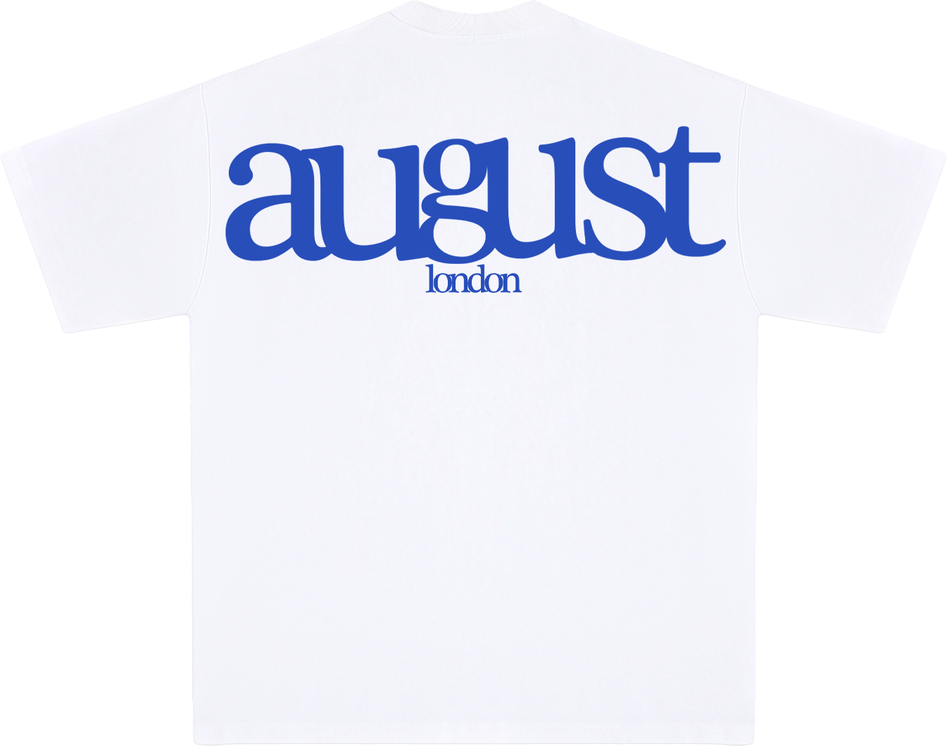 Classic White Logo Tee - Blue